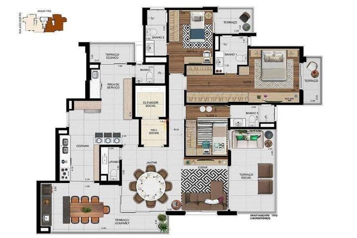 Apartamento à venda com 3 quartos, 161m² - Foto 32