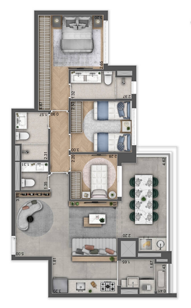 Apartamento à venda com 3 quartos, 84m² - Foto 38