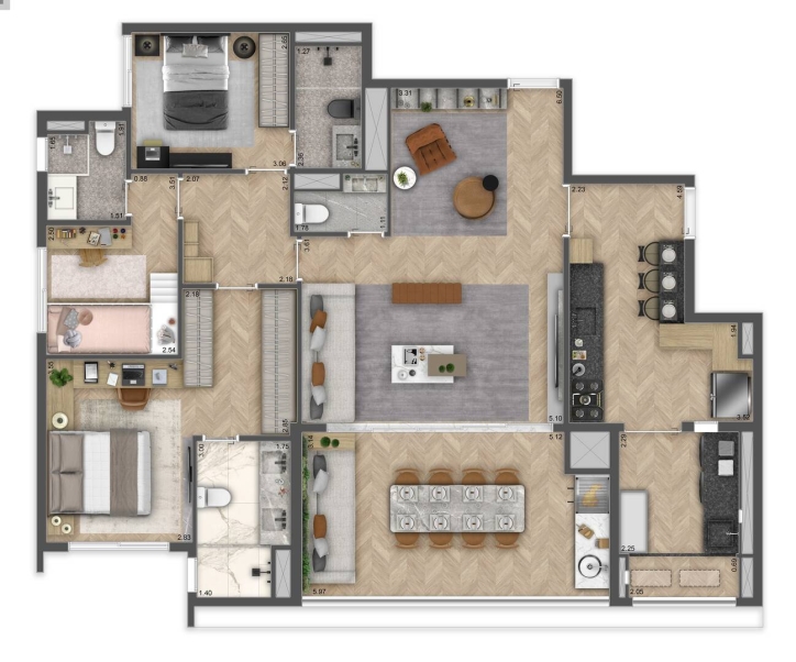 Apartamento à venda com 4 quartos, 132m² - Foto 16