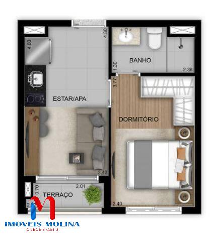 Apartamento para alugar com 1 quarto, 28m² - Foto 28